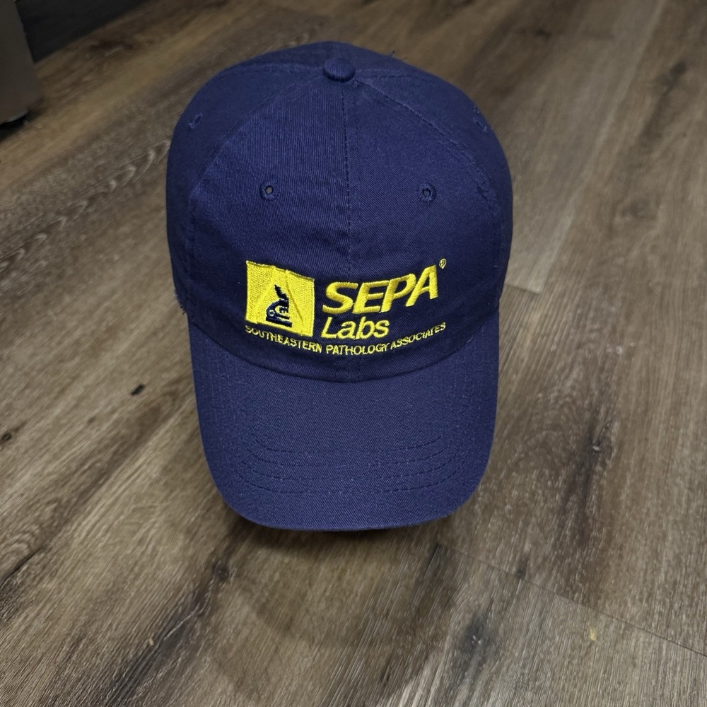 SEPA Labs Pathology Hat‎ Navy Blue Yellow Promo Doctor Med School Cancer Nursing